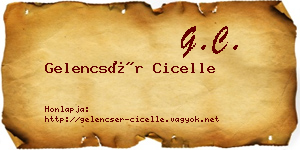 Gelencsér Cicelle névjegykártya